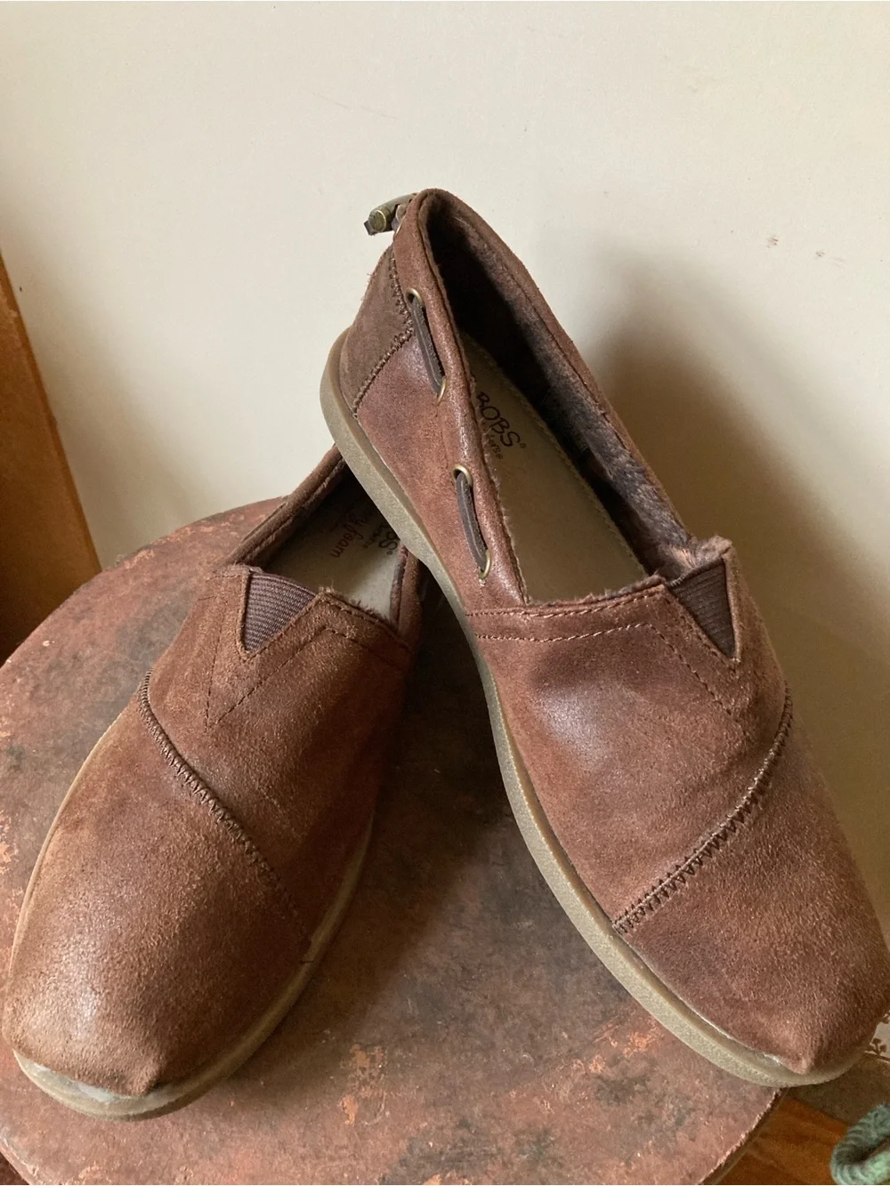 Bobs by Skechers Size 9 Chill Luxe brown casual alpargata flats